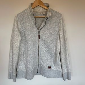 Ll Beans Women's Quilted Full-Zip Sweatshirt M